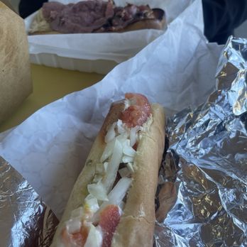 Fat Dogs & Spuds - Ruben Dog (in the back) and Fat Dog - Hot Dogs Near Me - Fair Oaks, California