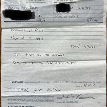 Fuller Industries - Receipt - Landscaping Near Me Fuller Industries - Receipt - Landscaping Near Me