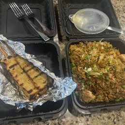 A7A. Chicken Satay (5) R3. Hawaiian Fried Rice
