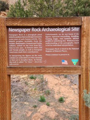 Newspaper Rock State Historical Monument by null