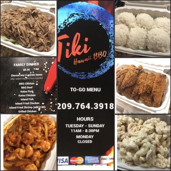 Tiki Hawaii BBQ - Menu, hours, phone #, & our order as described in review. - Barbeque Near Me - Oakdale, California Tiki Hawaii BBQ - Menu, hours, phone #, & our order as described in review. - Barbeque Near Me - Oakdale, California