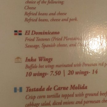Inka Kitchen - Menu with flags - Peruvian Near Me - Chambersburg, Pennsylvania Inka Kitchen - Menu with flags - Peruvian Near Me - Chambersburg, Pennsylvania