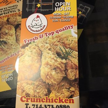 Crunchicken - Menu January 2018 - Korean Near Me - Cypress, California