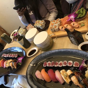 Sushi Star - Sashimi Lunch   12 Pieces Super Salmon Box  8 Pieces Samba Roll - Sushi Bars Near Me - New York, New York