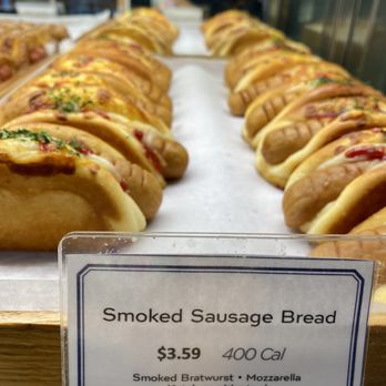 Paris Baguette - a display of smoked sausage bread - Bakeries Near Me - Philadelphia, Pennsylvania Paris Baguette - a display of smoked sausage bread - Bakeries Near Me - Philadelphia, Pennsylvania
