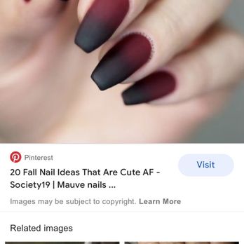 Lux Nails & Wax - Red and black ombré - Nail Salons Near Me - Riverview, Florida