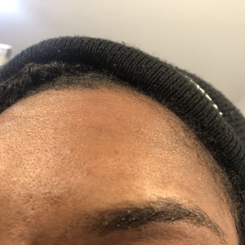Angled Eyebrow Threading - Hole in the beginning of left brow and right - Threading Services Near Me - Fontana, California