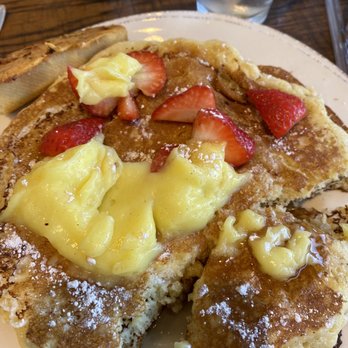 First Watch - Lemon Curd / Strawberry pancakes (I think they were out of the Blueberries) - Breakfast & Brunch Near Me - North Miami Beach, Florida First Watch - Lemon Curd / Strawberry pancakes (I think they were out of the Blueberries) - Breakfast & Brunch Near Me - North Miami Beach, Florida
