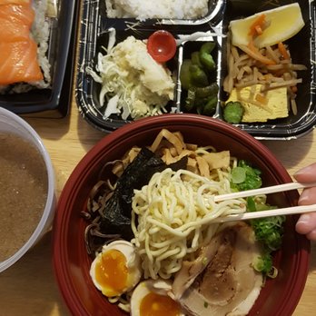 Sumika - Ramen and chicken kaarage bento box (sushi is from Nijiya supermarket) - Japanese Near Me - Los Altos, California Sumika - Ramen and chicken kaarage bento box (sushi is from Nijiya supermarket) - Japanese Near Me - Los Altos, California