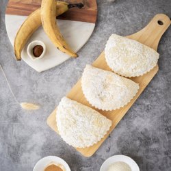 Morgan's Harbour - Plantain Tarts, with nutmeg, cinnamon, a dash of lime and a light sugar coating. Pairs well with Vanilla Ice Cream!
