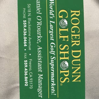 Roger Dunn Golf Shops - Dan the man. Thank brotha! - Golf Equipment Near Me - Fresno, California Roger Dunn Golf Shops - Dan the man. Thank brotha! - Golf Equipment Near Me - Fresno, California