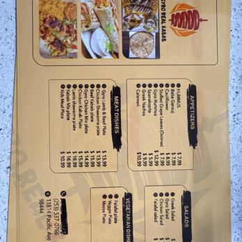 Gyro Real Kabob - Menu - Desserts Near Me - Parkland, Washington