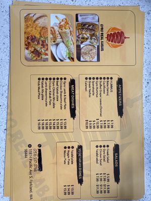 Menu photo 2 Gyro Real Kabob Parkland, WA