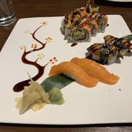 Beautiful presentation of fresh tasting sushi Beautiful presentation of fresh tasting sushi