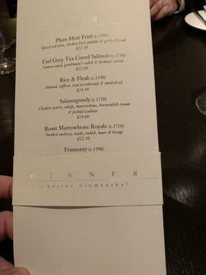 Menu photo 7 Dinner by Heston Blumenthal London, XGL