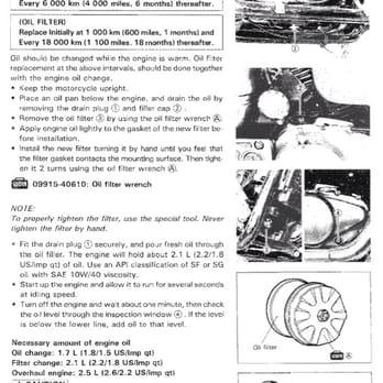 Motowrx - This is the manual for the VZ800 stating that it needed 4x the amount of oil. - Motorcycle Repair Near Me - Livermore, California Motowrx - This is the manual for the VZ800 stating that it needed 4x the amount of oil. - Motorcycle Repair Near Me - Livermore, California
