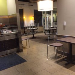 Noodles & Company - Chairs on the tables one hour before closing