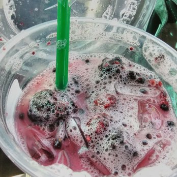 Starbucks - Suppoesely passion tea with coconut milk and vanilla syrup with scoop of berries =Tasted watered down. - Coffee & Tea Near Me - Fresno, California