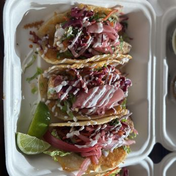 Shaka Tacoz - Three fish tacos... Delicious - Mexican Near Me - Captain Cook, Hawaii Shaka Tacoz - Three fish tacos... Delicious - Mexican Near Me - Captain Cook, Hawaii