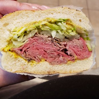 Mustachio's Deli - Roast Beef onna Roll Delish - Delis Near Me - Merrick, New York