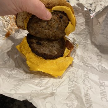 Sonic Drive-In - Inedible cheeseburger with charcoal-esque edges. - Burgers Near Me - Tega Cay, South Carolina Sonic Drive-In - Inedible cheeseburger with charcoal-esque edges. - Burgers Near Me - Tega Cay, South Carolina