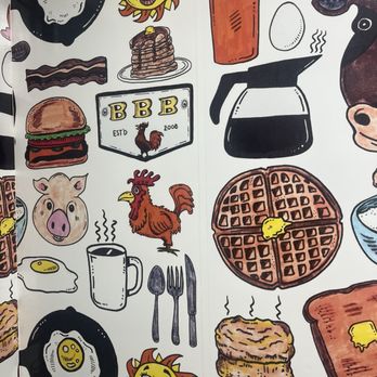 Big Bad Breakfast - Madison - Freaky wallpaper in the ladies' bathroom, lol. - Breakfast & Brunch Near Me - Madison, Alabama