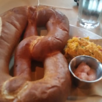 Roost - Bread service - pretzel bread with all 4 spreads! - New American Near Me - Houston, Texas Roost - Bread service - pretzel bread with all 4 spreads! - New American Near Me - Houston, Texas