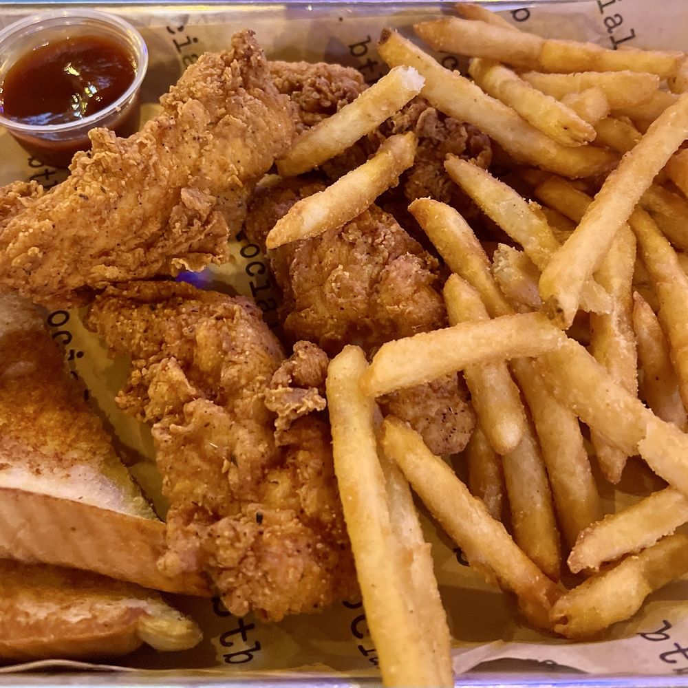 Socialbtb - 5 piece chicken tenders with fries - Burgers Near Me - Nixa, Missouri Socialbtb - 5 piece chicken tenders with fries - Burgers Near Me - Nixa, Missouri