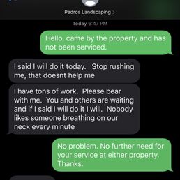 Example of unprofessional and rude behavior.