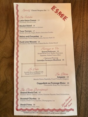 Menu photo 4 Esme San Francisco, CA Menu photo 4 Esme San Francisco, CA
