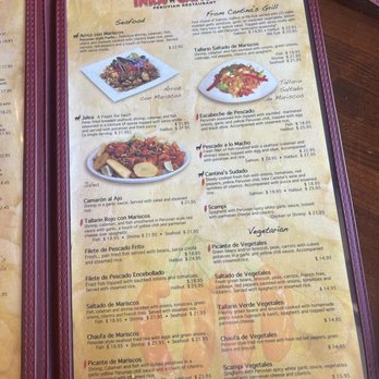 Inka Cantina - Menu 4/5 - Peruvian Near Me - Fountain Valley, California