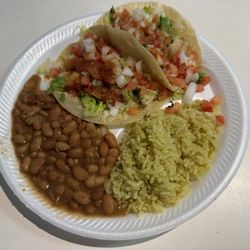 2 Flour Taco combo. (Chicken)