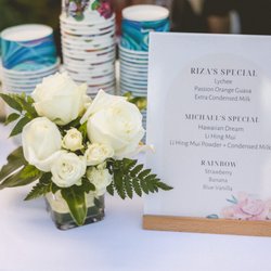 Fine Time Shave Ice - Signature Shave Ice combinations selected by the Bride and Groom adds a special and personalized touch!