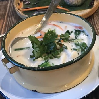 Sup Thai Kitchen  - Tom Kha soup with vegetables - Thai Near Me - Fresh Meadows, New York