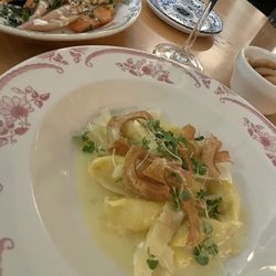 Corso Italian - Artichoke agnolotti, heirloom carrots   @patentlydelicious