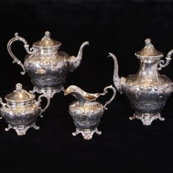J. Adelman Antiques, Art & Estate Jewelry - Sterling Coffee & Tea Service, Germany by Wilhelm Hoffman