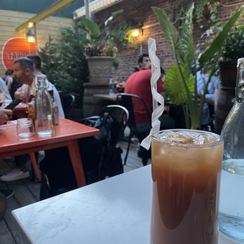 Taqueria Milear - Backyard with tamarind jugo Fresca - Mexican Near Me - Crown Heights, New York Taqueria Milear - Backyard with tamarind jugo Fresca - Mexican Near Me - Crown Heights, New York