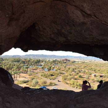 Hole-in-the-Rock - View through the rock. - Hiking Near Me - Phoenix, Arizona