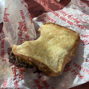 Mighty Fine Burgers Cedar Park - Soggy FOB with cheese on "Texas Toast" - Burgers Near Me - Cedar Park, Texas