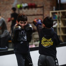 Stone Boxing - Partner drills with our kids
