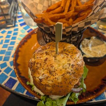 LeBus East Falls - Turkey Burger with Sweet Potato Fries - American Near Me - Philadelphia, Pennsylvania LeBus East Falls - Turkey Burger with Sweet Potato Fries - American Near Me - Philadelphia, Pennsylvania