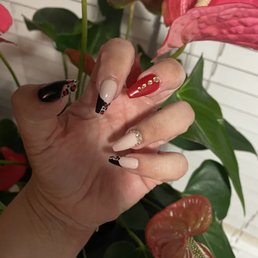 Gel-X nails with designs Gel-X nails with designs