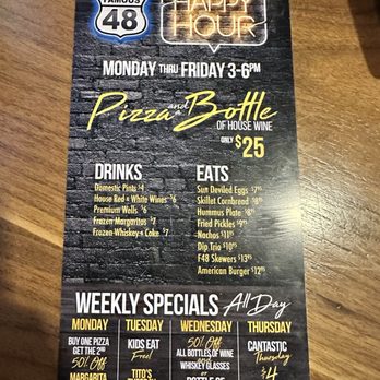 Famous 48 - Happy Hour Menu - Comfort Food Near Me - Scottsdale, Arizona