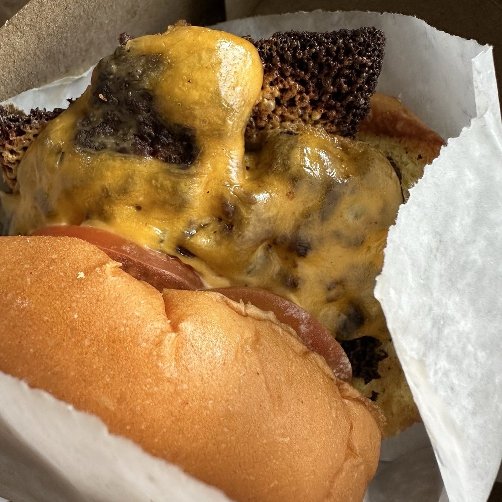 Shake Shack UTC San Diego - Burned :( Shakeburger Single no modifications (I didn't ask for it well done or extra crispy or burned) - Fast Food Near Me - San Diego, California Shake Shack UTC San Diego - Burned :( Shakeburger Single no modifications (I didn't ask for it well done or extra crispy or burned) - Fast Food Near Me - San Diego, California