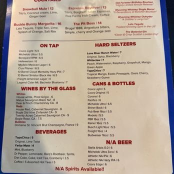 Hattie's BBQ - Drink menu - Barbeque Near Me - Bend, Oregon