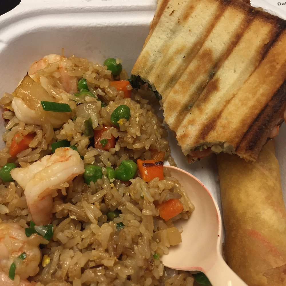 Lunch Buffet, yummy shrimp fried rice, veggie egg roll Lunch Buffet, yummy shrimp fried rice, veggie egg roll