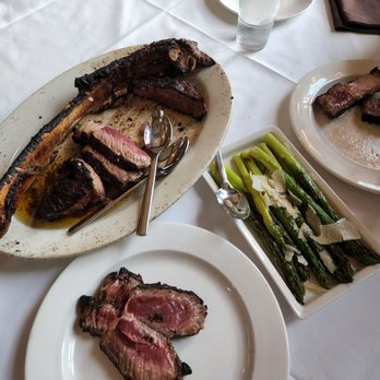 Rails Steakhouse - Tomahawk and asparagus - Steakhouses Near Me - Towaco, New Jersey