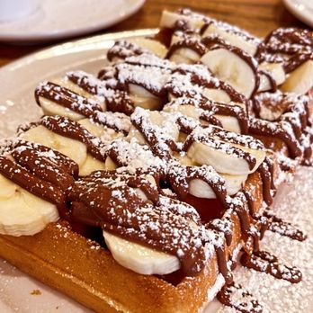 More Than Waffles - Nutella waffle with banana. - Breakfast & Brunch Near Me - Encino, California More Than Waffles - Nutella waffle with banana. - Breakfast & Brunch Near Me - Encino, California