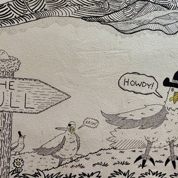 The Hungry Gull - Cool mural leading to cafe - Cafes Near Me The Hungry Gull - Cool mural leading to cafe - Cafes Near Me
