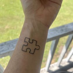 Small Town Tattoo - puzzle piece for me and my sister